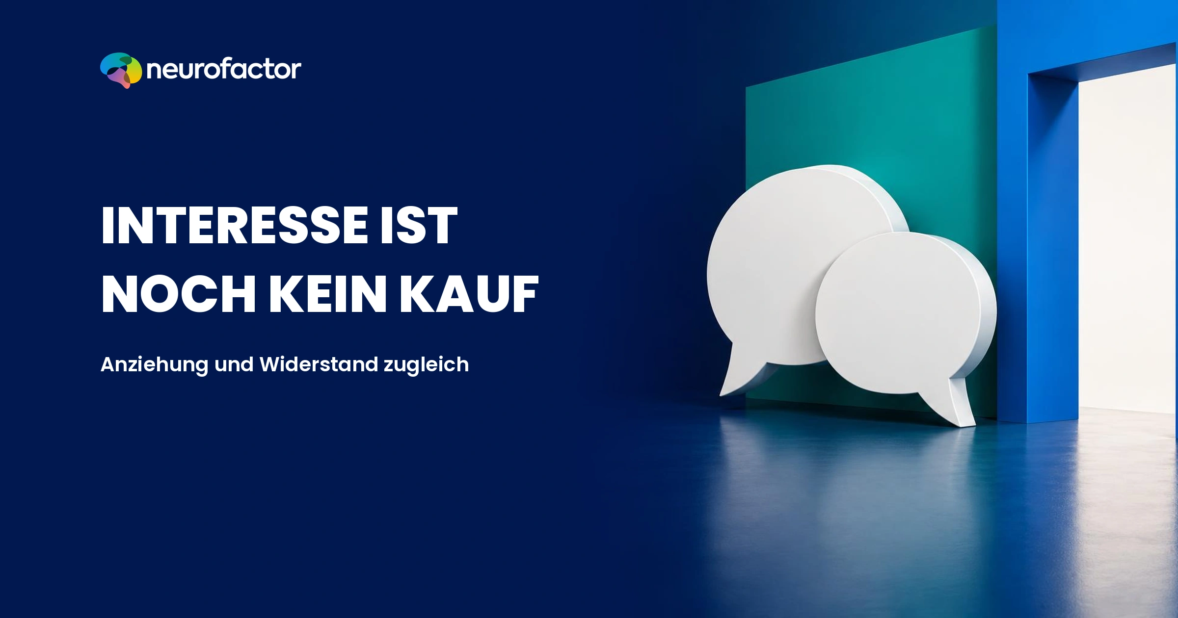 Neurofactor-Infografik zu Assoziationen im Vertrieb: warum interessierte Kunden dennoch nicht kaufen: Assoziationen und Entscheidungslogik.