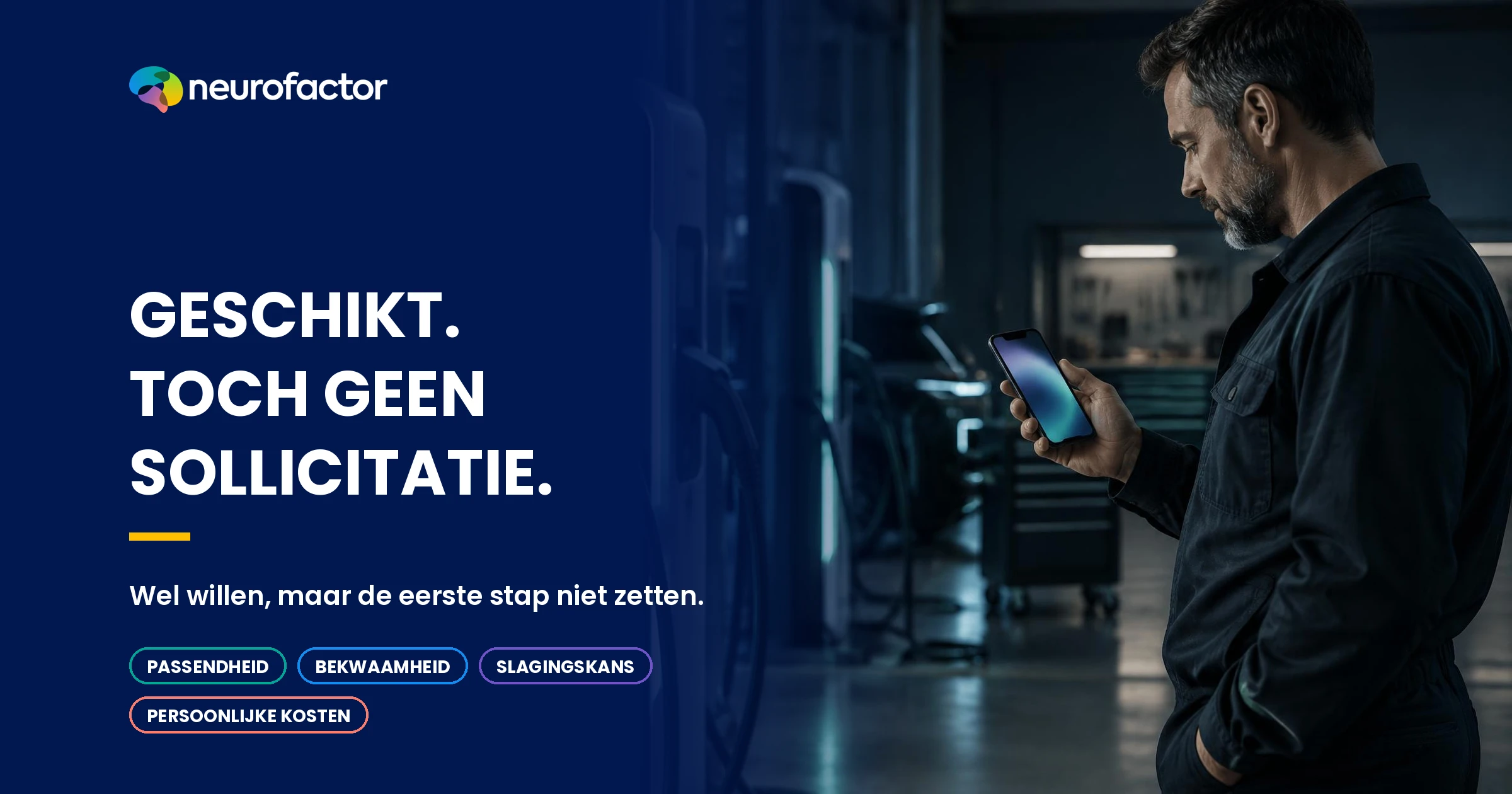 Technicus bekijkt een passende vacature maar heeft nog niet op solliciteren geklikt.