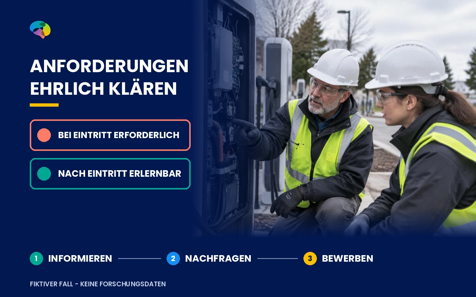Beispiel für die Unterscheidung zwischen verpflichtenden Einstiegsanforderungen und erlernbaren Kompetenzen.