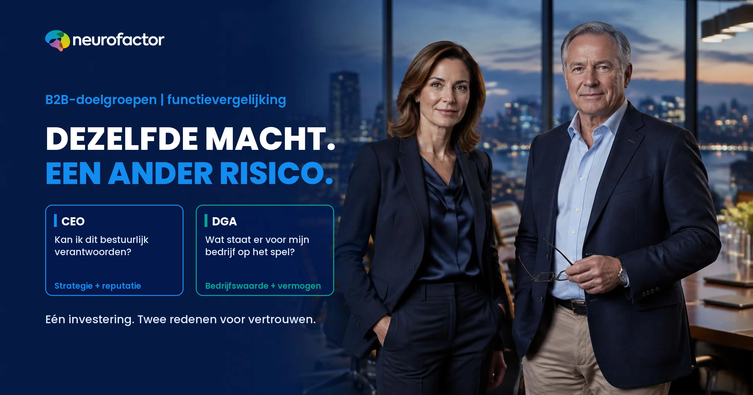 CEO en DGA zien dezelfde strategische investering door verschillende risico- en bewijsbehoeften: bestuurlijke reputatie versus bedrijfswaarde en vermogen.